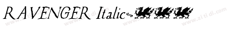 RAVENGER Italic字体转换